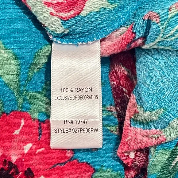 The Pioneer Woman XXL Embroidered Babydoll Floral Blouse Cottagecore Boho Spring - Picture 9 of 11